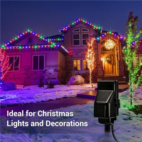 DEWENWILS Outdoor Outlet Timer with 6 Outlets,  Waterproof Power Stake Timer - Picture 5 of 6